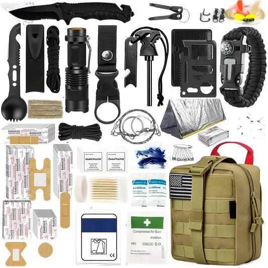Professional Survival Outdoor Gear Set With Fire Starters And Tools