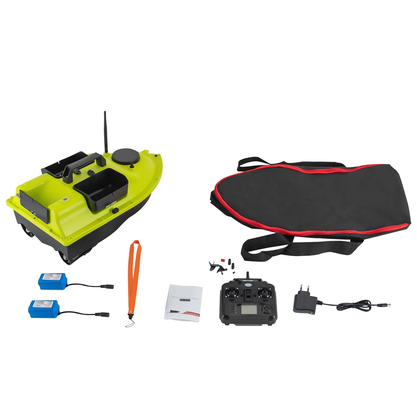 Rechargeable GPS Fishing Bait Boat With Dual Batteries