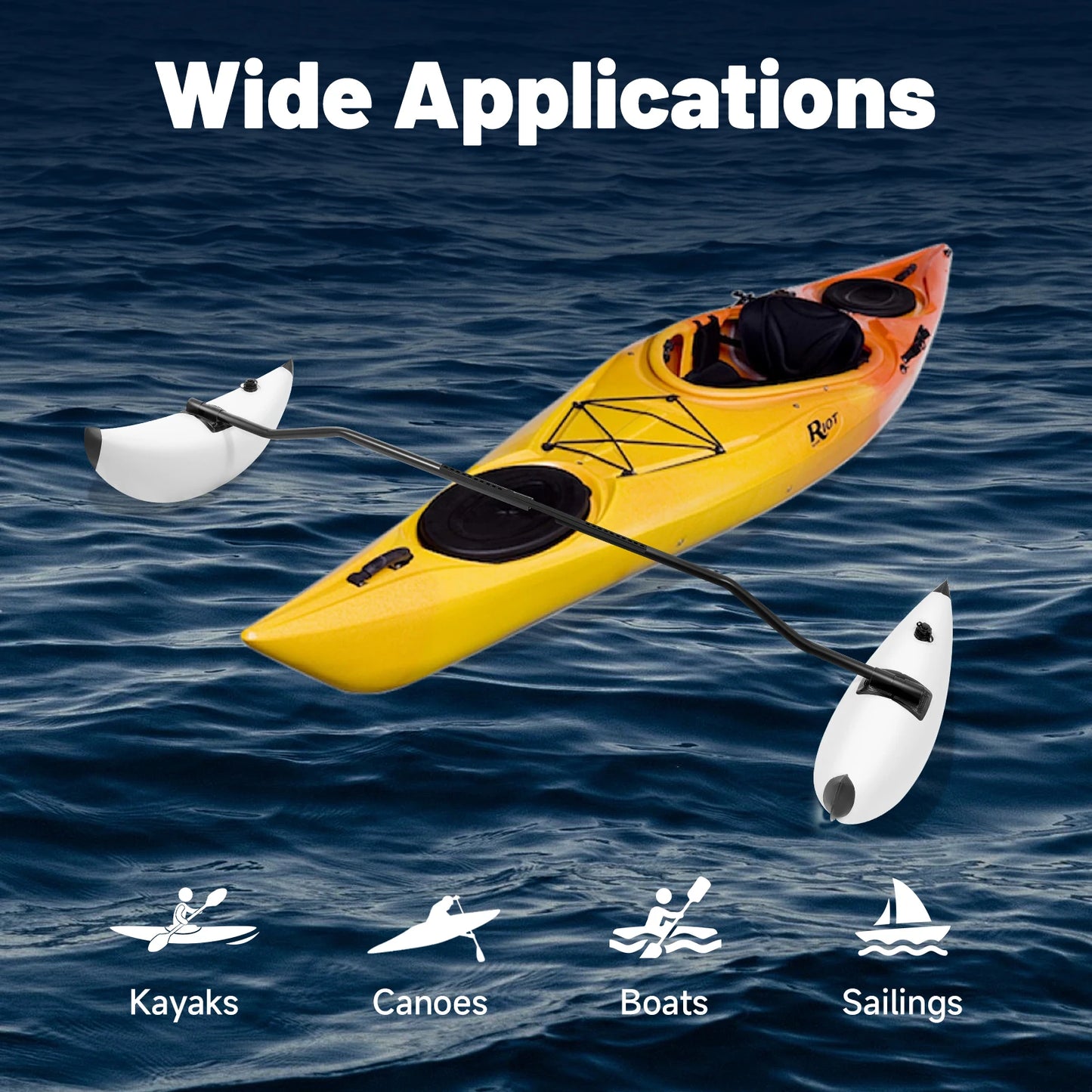 PVC Inflatable Outrigger Float for Kayak and Canoe Stabilizer