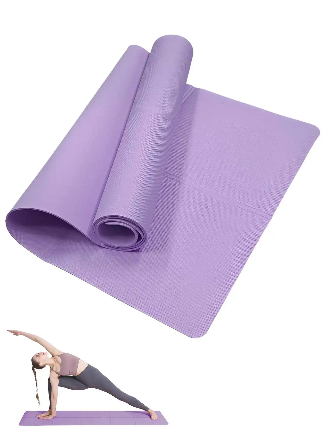 Yoga Mat Non Slip Fitness Pad for Home Gym Travel