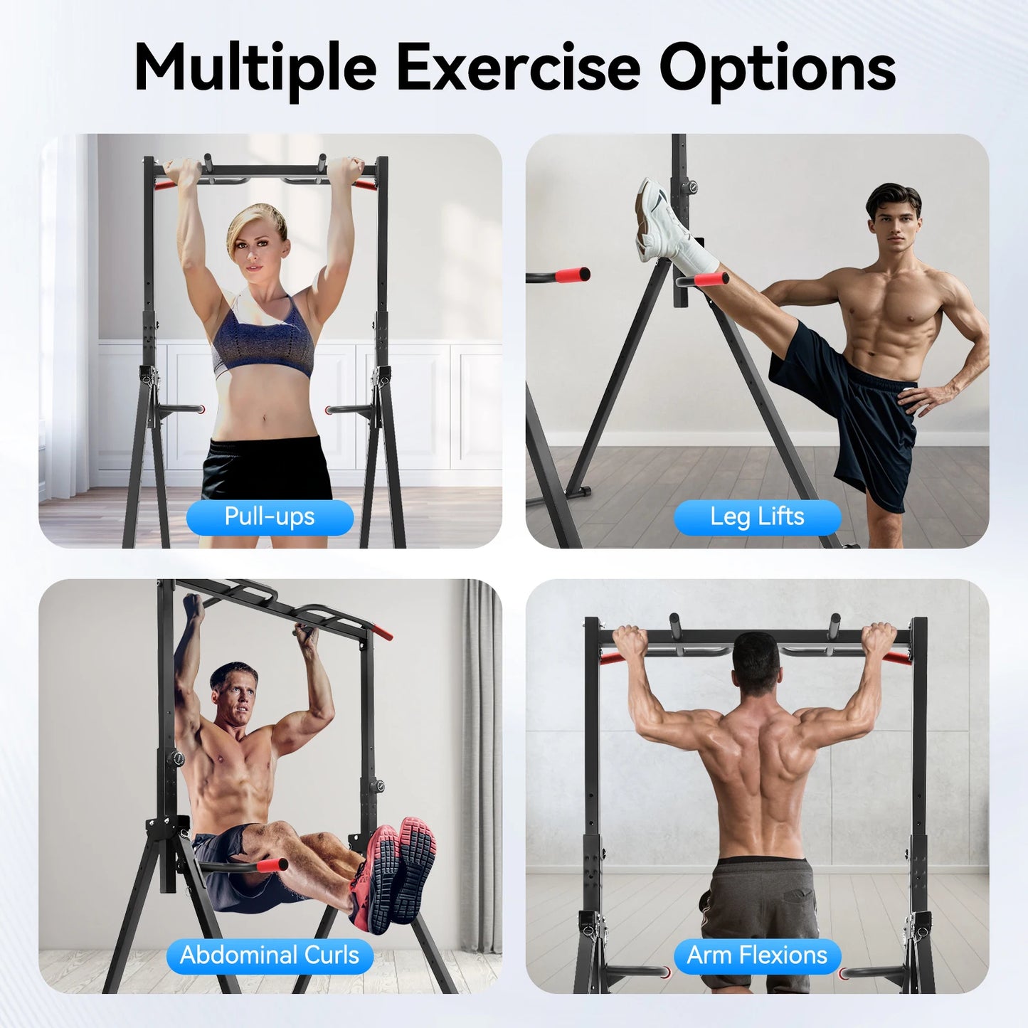 Adjustable Pull Up Bar Multi Function Home Gym Station