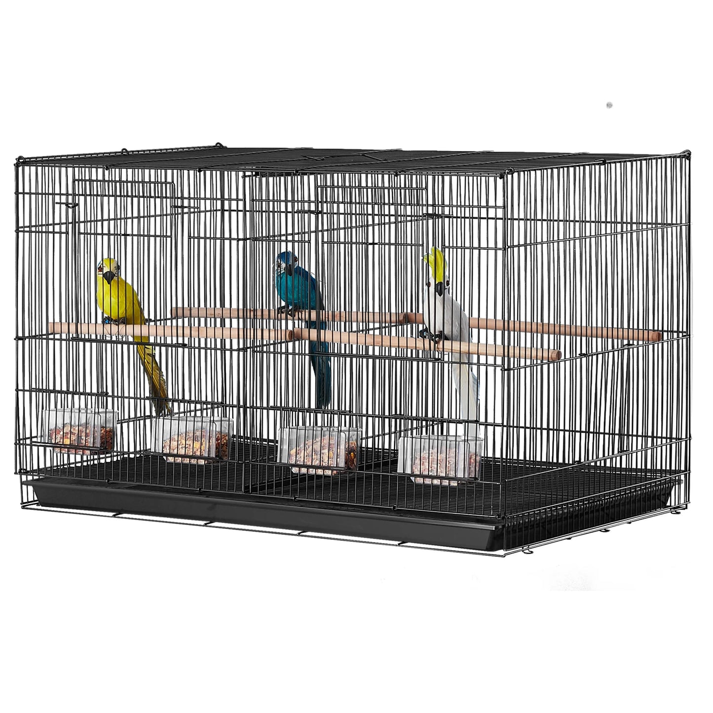 SucceBuy Travel Stackable Divided Bird Cage For Small Birds