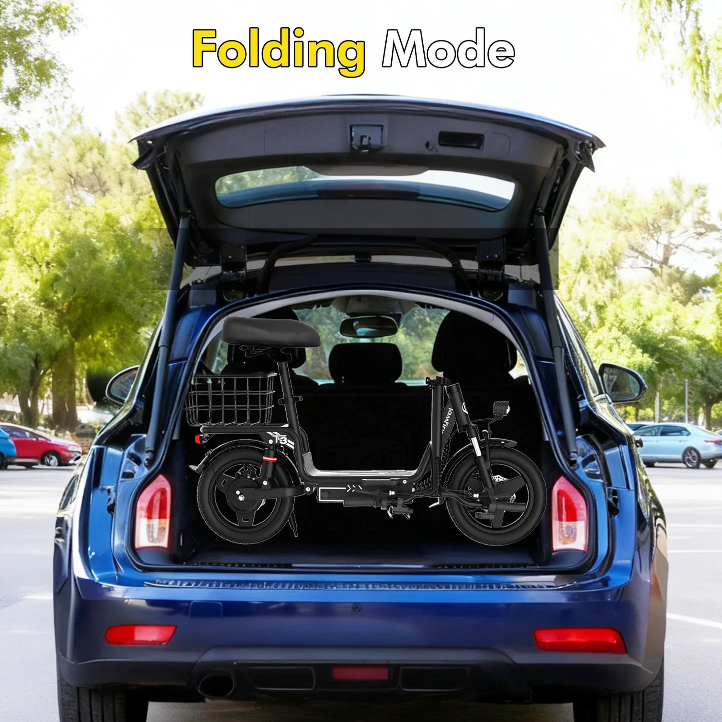 Folding Ebike T3 48V 10Ah Electric Bike Seat for Adults