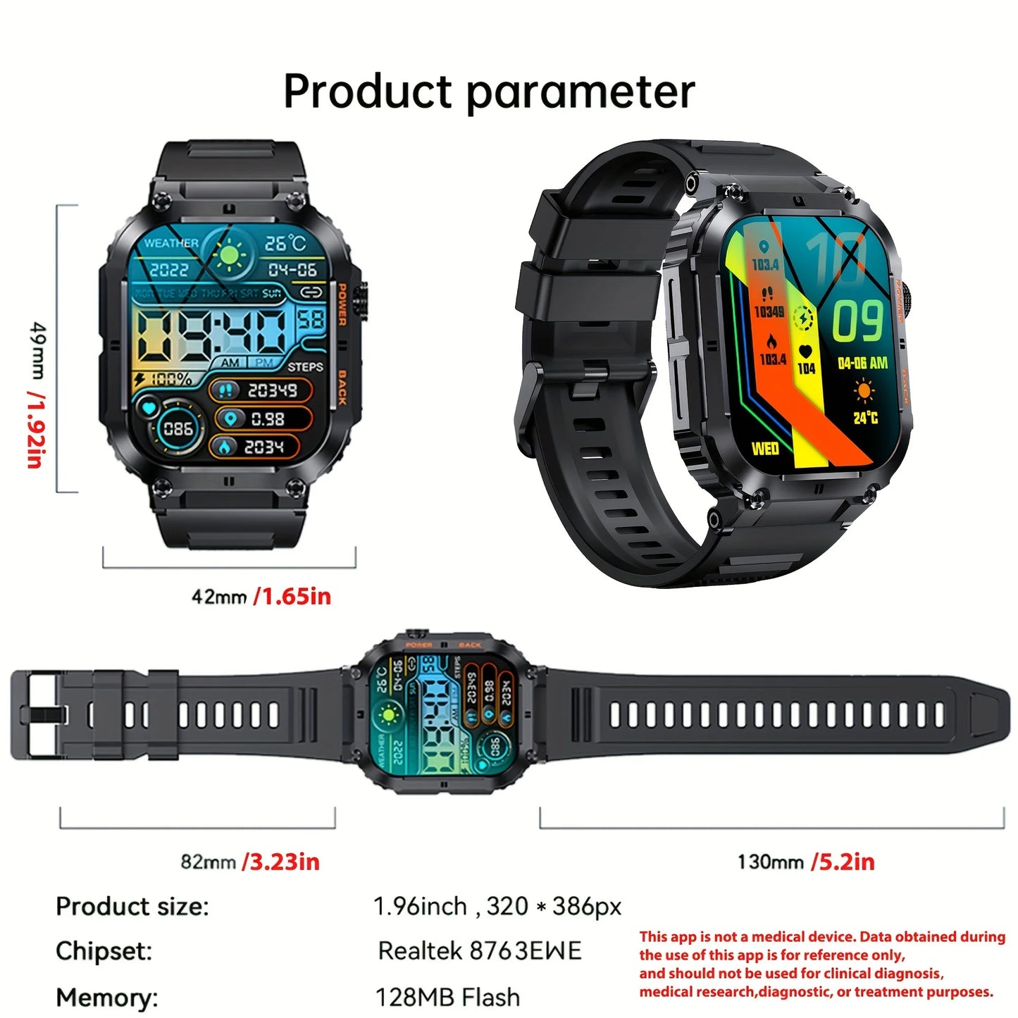 Smartwatch For Android And iPhone, Answer Calls, Fitness Tracker