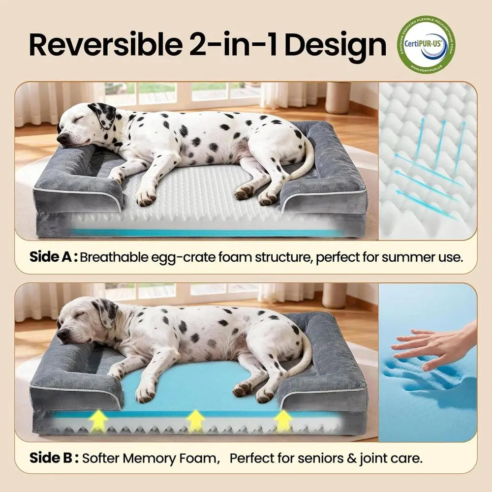Orthopedic Dog Bed Memory Foam With Waterproof Removable Cover