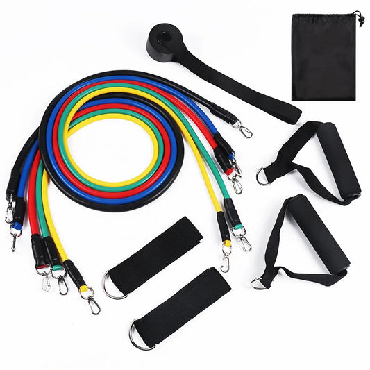Multifunction Fitness Tension Rope With 5-Tube Elastic Resistance Bands