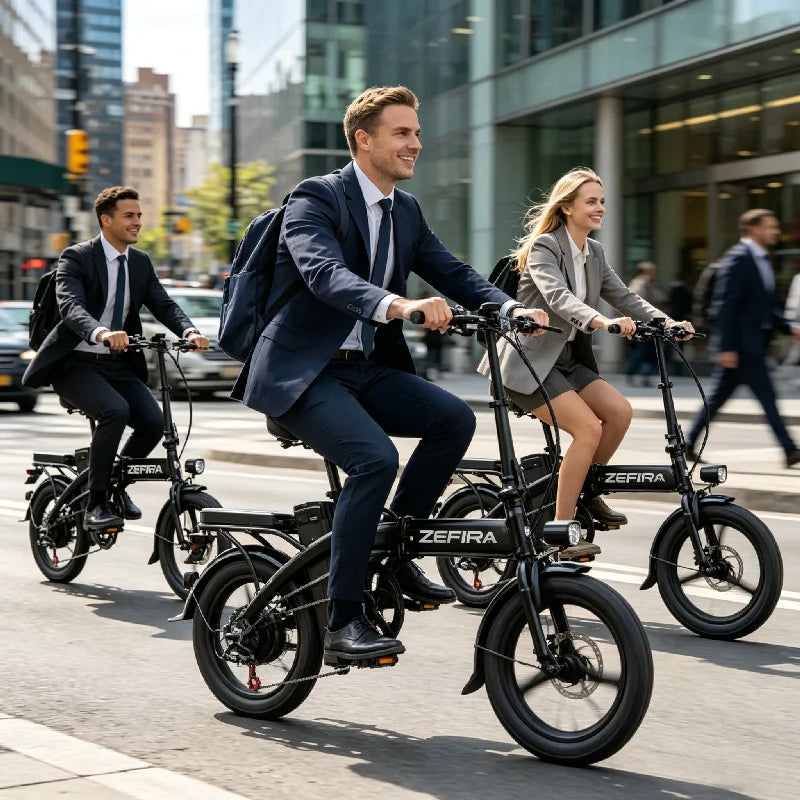 ZEFIORA Z10 Folding Electric Bike With 500W Motor UL2849 Certified