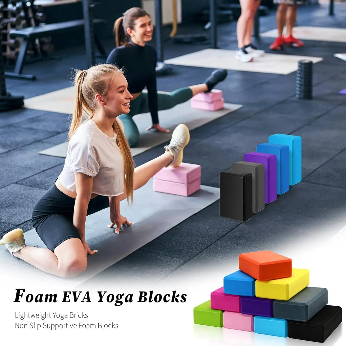 Lightweight Eva Foam Yoga Blocks For Pilates And Meditation