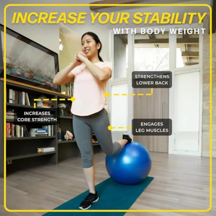 Exercise Ball For Balance Training Rubber Fitness Ball Home Gym