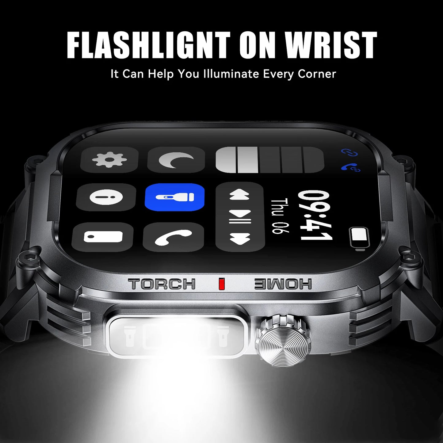 EIGIIS Smart Watch 3ATM Waterproof With Compass And Heart Rate