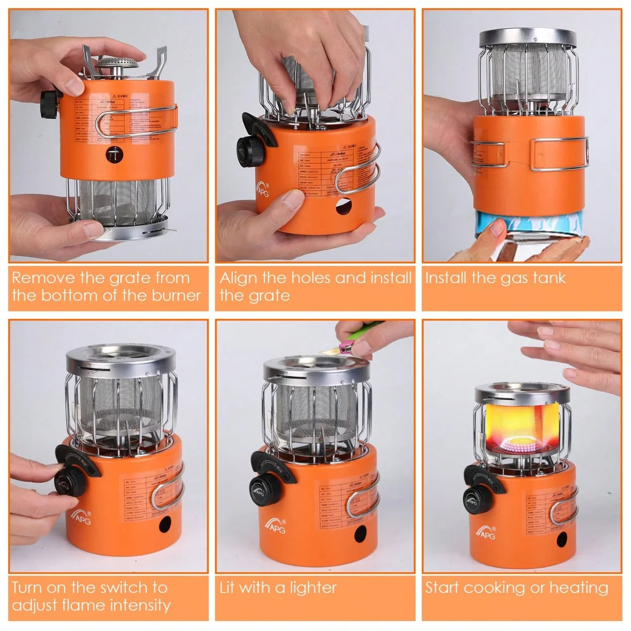 Two In One Portable Propane Heater And Stove For Camping