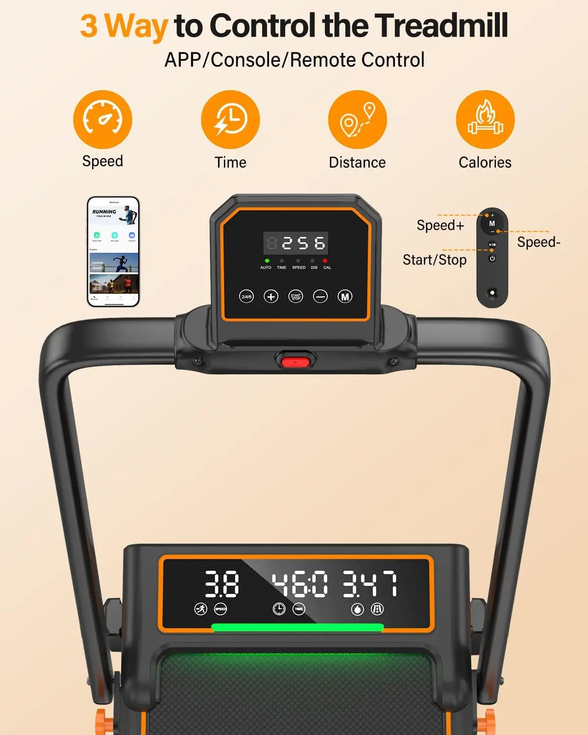 Walking Pad Treadmill 15 Percent Incline And LED Display 3.5HP