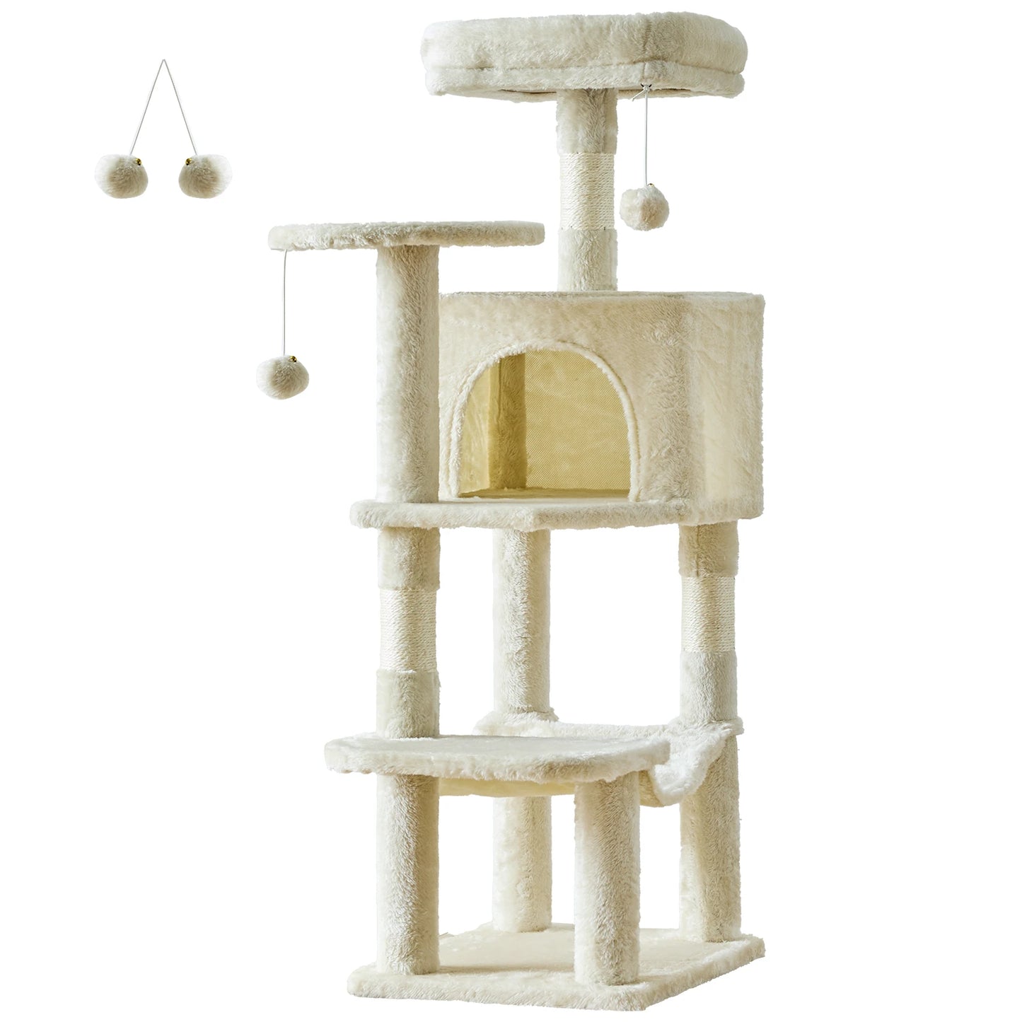 JHK Cat Tree Tower For Indoor Cats With Sisal Posts