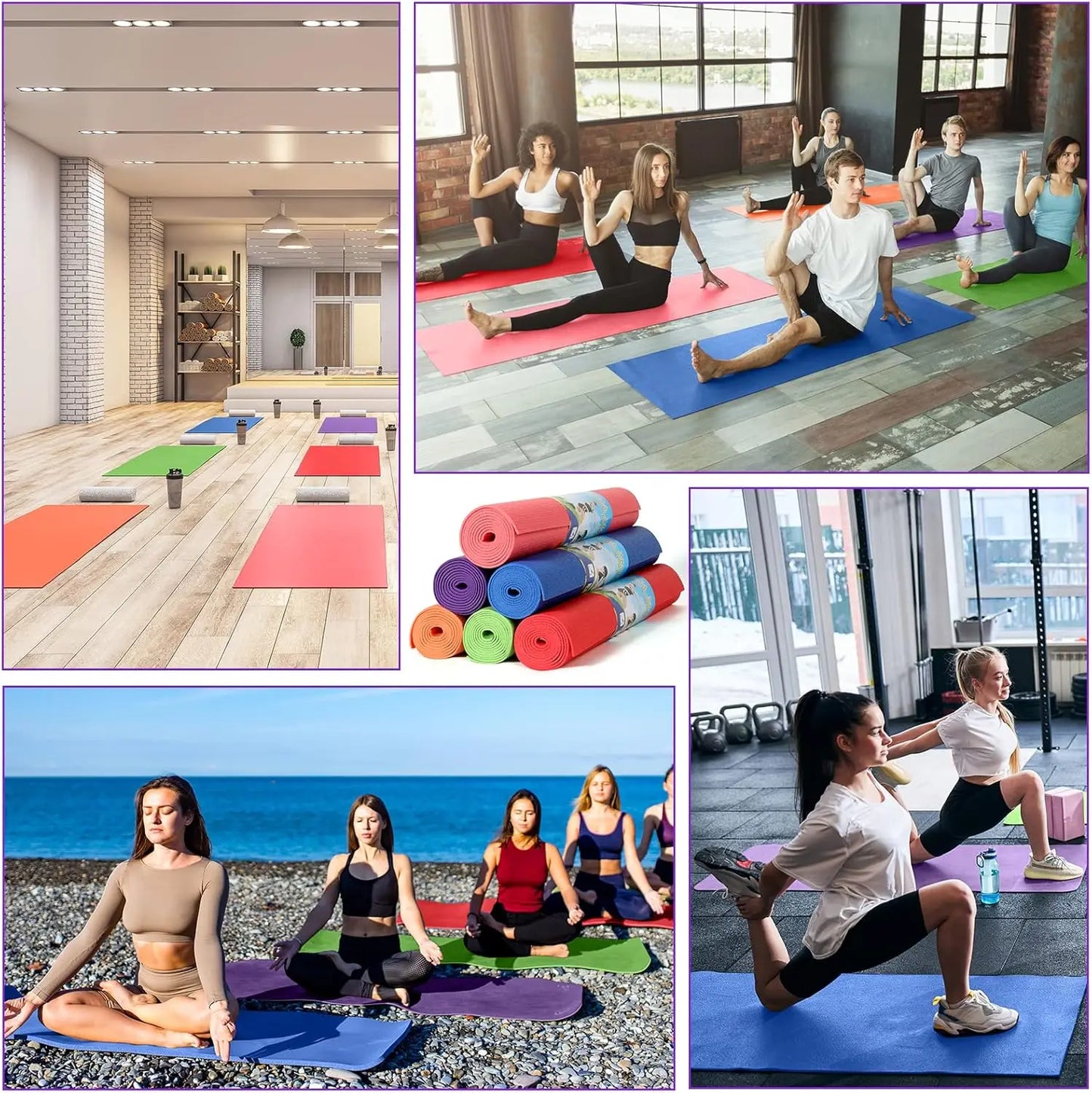 12 Pack Yoga Mats Non Slip Exercise Mats Home Gym