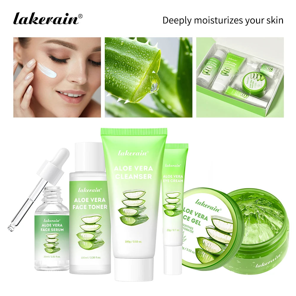 Lakerain Aloe Vera Skin Care Set Deep Hydration Kit