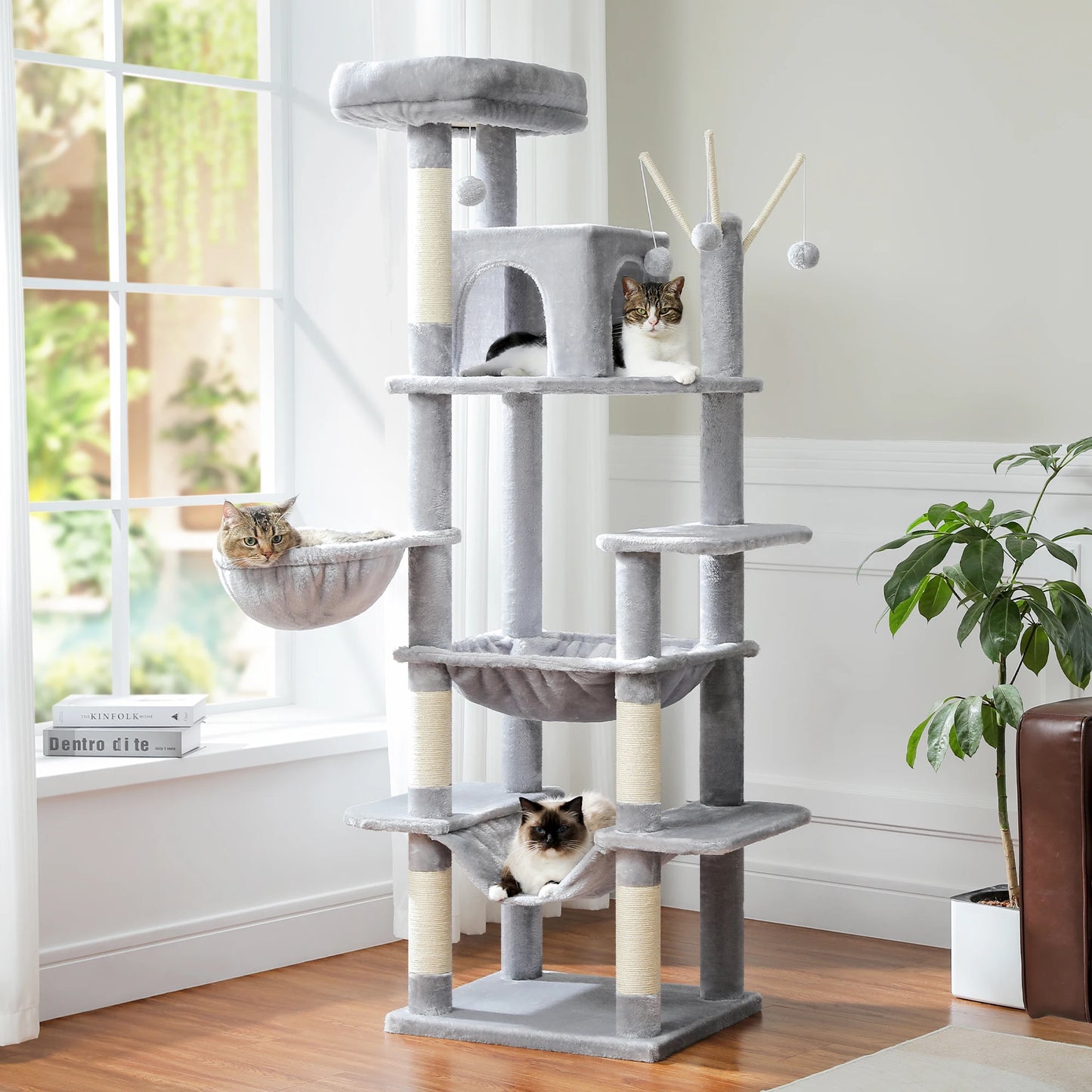 PAWZ Road Five Level Cat Tree Indoor Playground With Scratching Posts