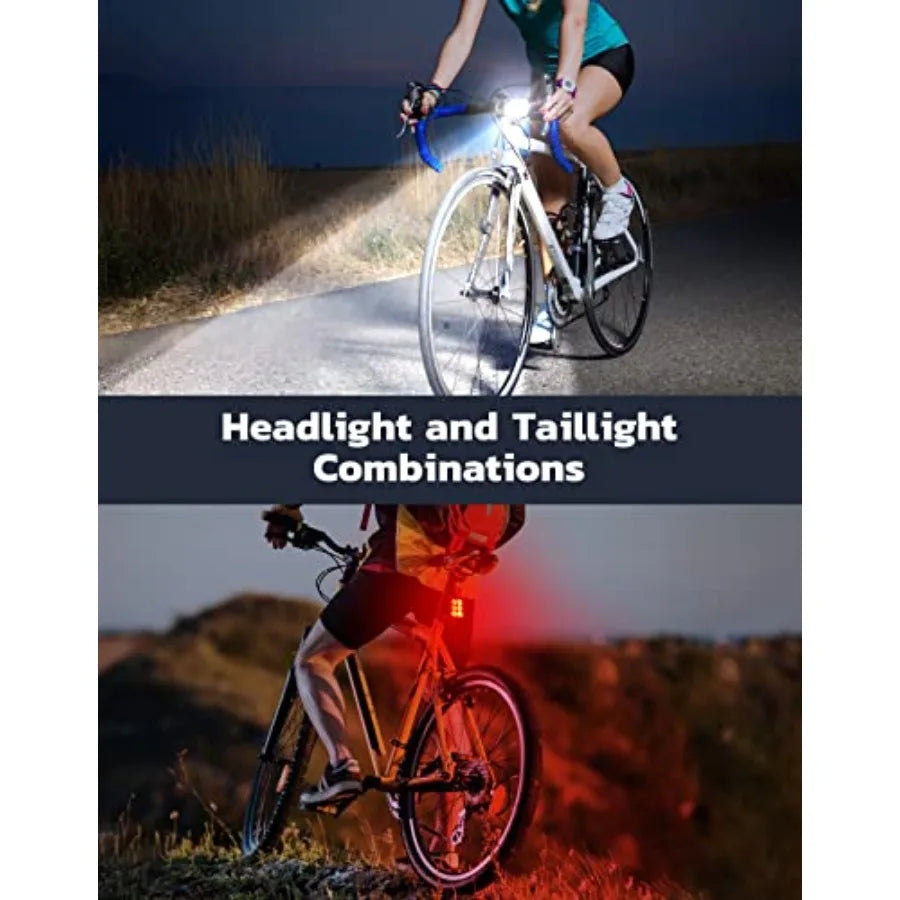 USB Rechargeable Bike Lights Front And Back For Night Riding