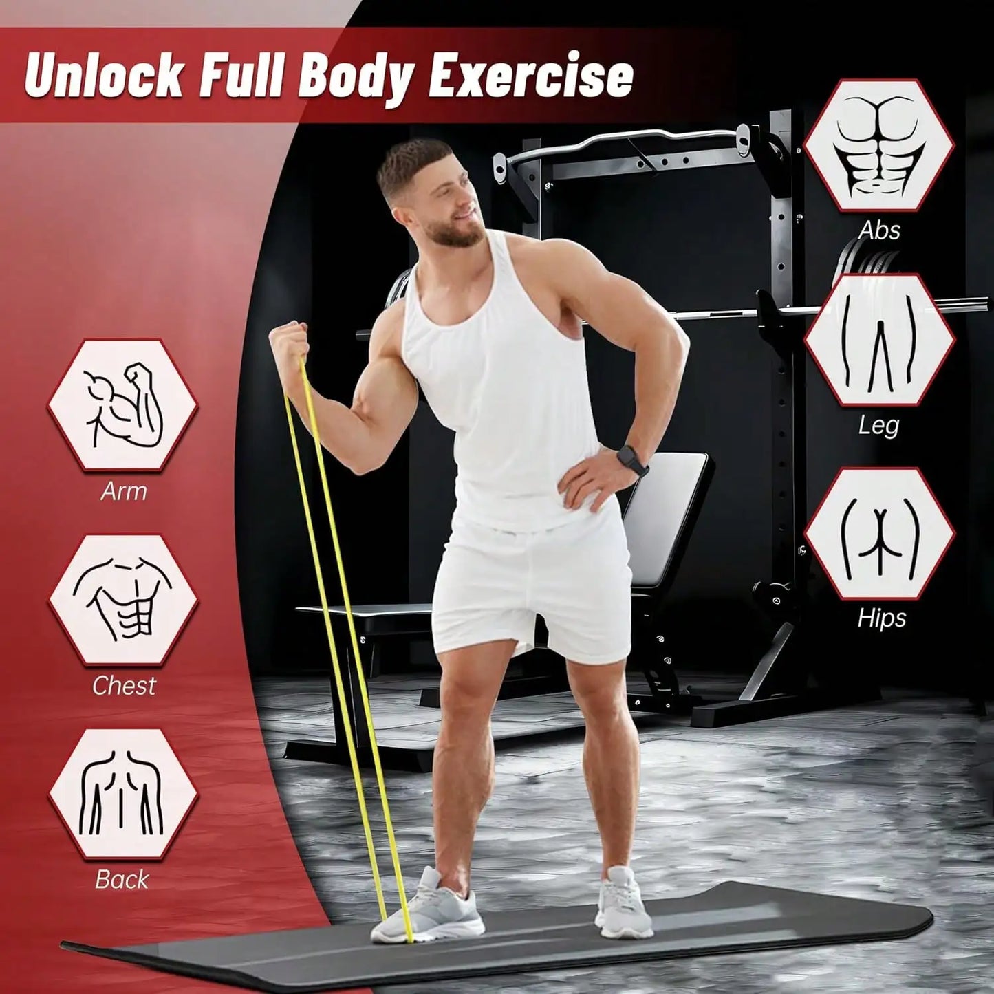 Multifunctional Resistance Bands Set For Full Body Workout