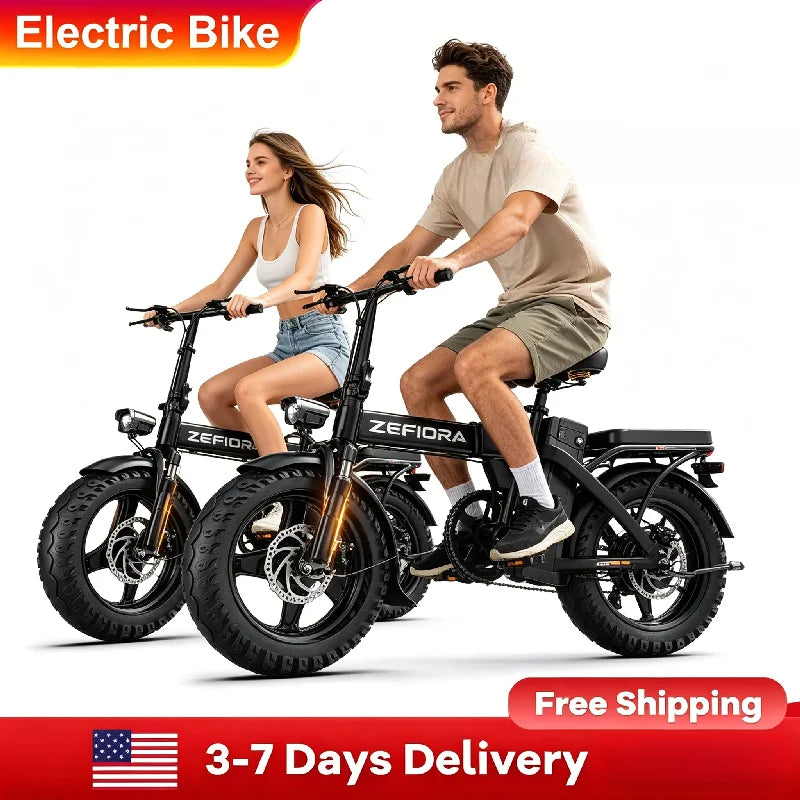 ZEFIORA Z10 Folding Electric Bike With 500W Motor UL2849 Certified