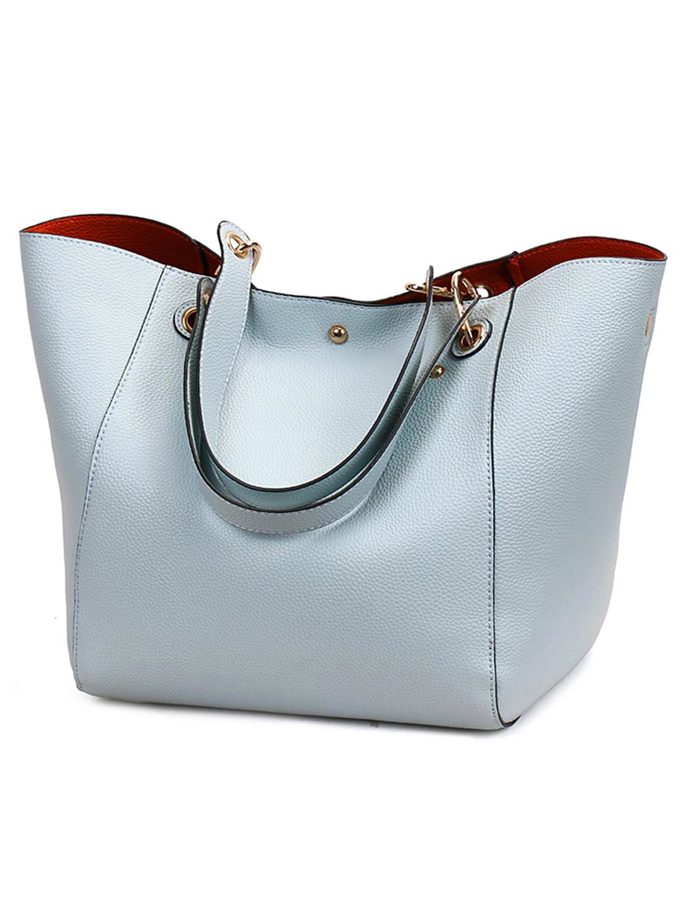 PU Leather Tote Bag For Women Waterproof Shoulder Handbag