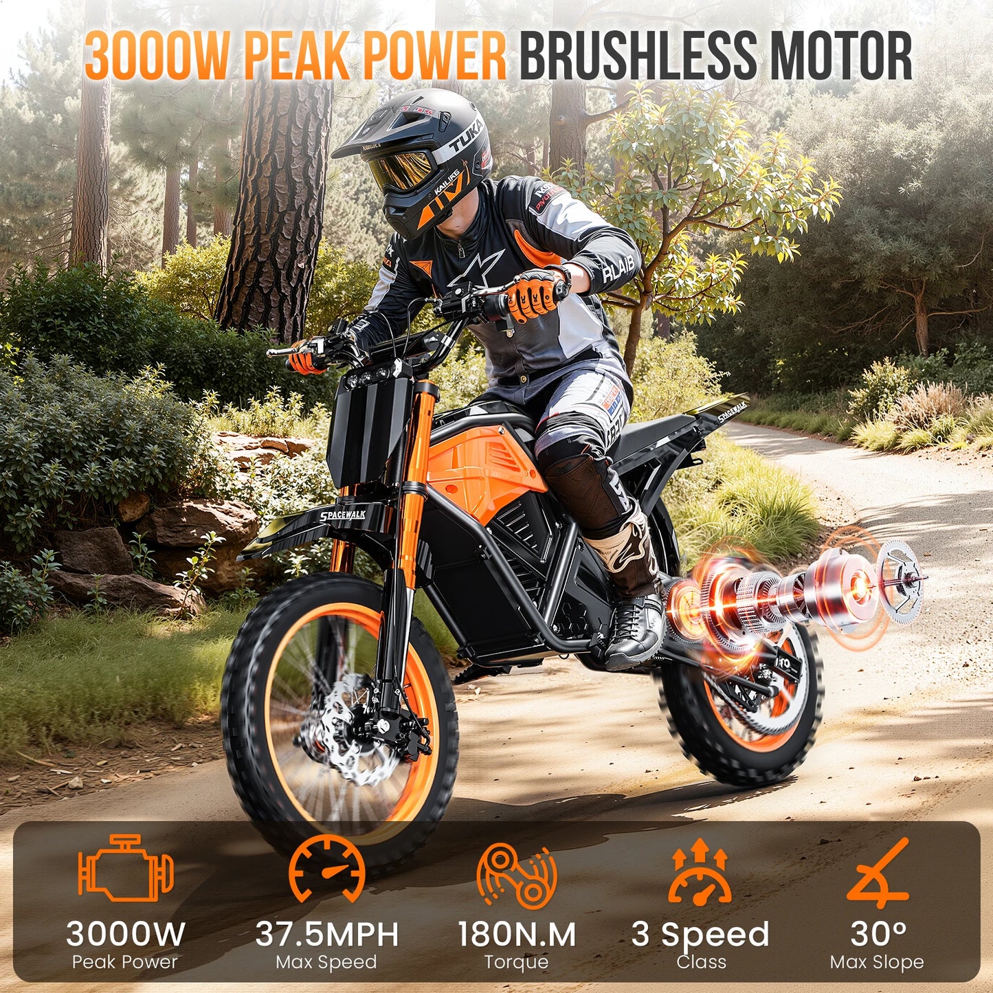 EILLEO SPACEWALK 48V Electric Dirt Bike For Adults