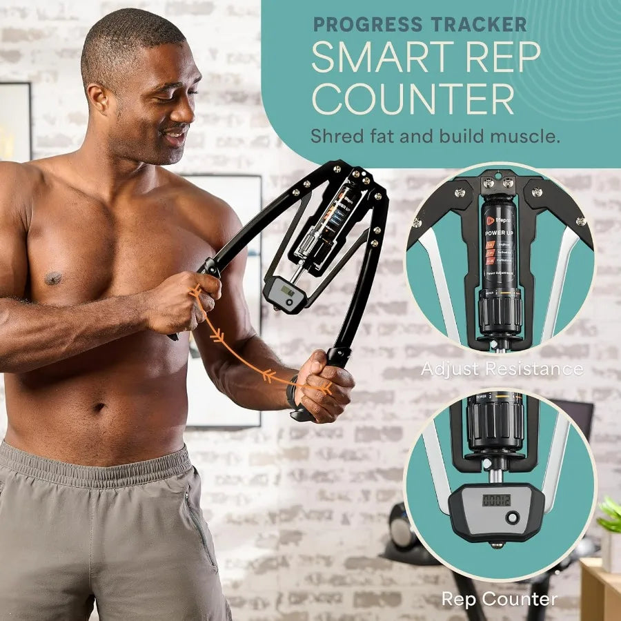 Hydraulic Chest Expander Arm Twister Trainer With Adjustable Resistance