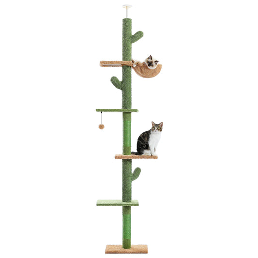 PAWZ Road Cat Tree 5Tier Floor To Ceiling Cactus Indoor