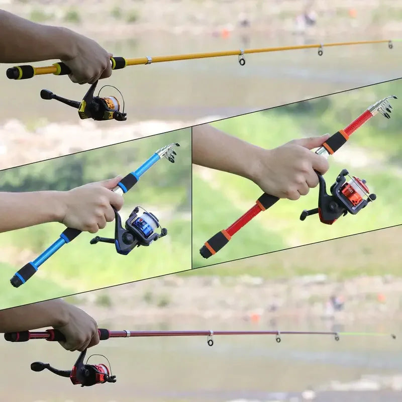 Telescopic Fishing Rod and Spinning Reel Kit for Ocean Angling
