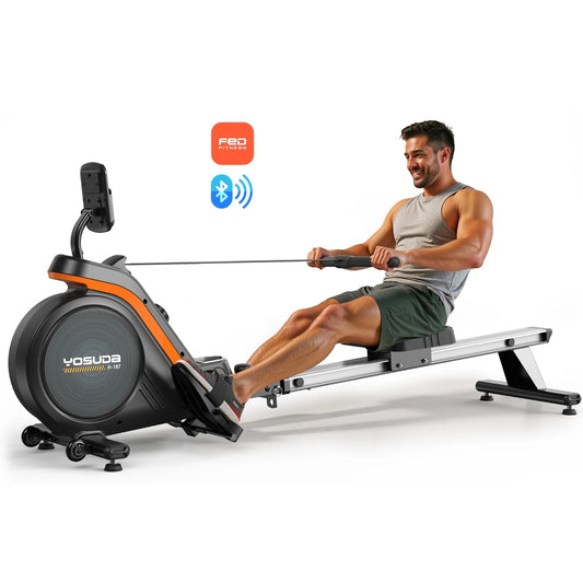 YOSUDA Magnetic Rowing Machine With Bluetooth and App Support