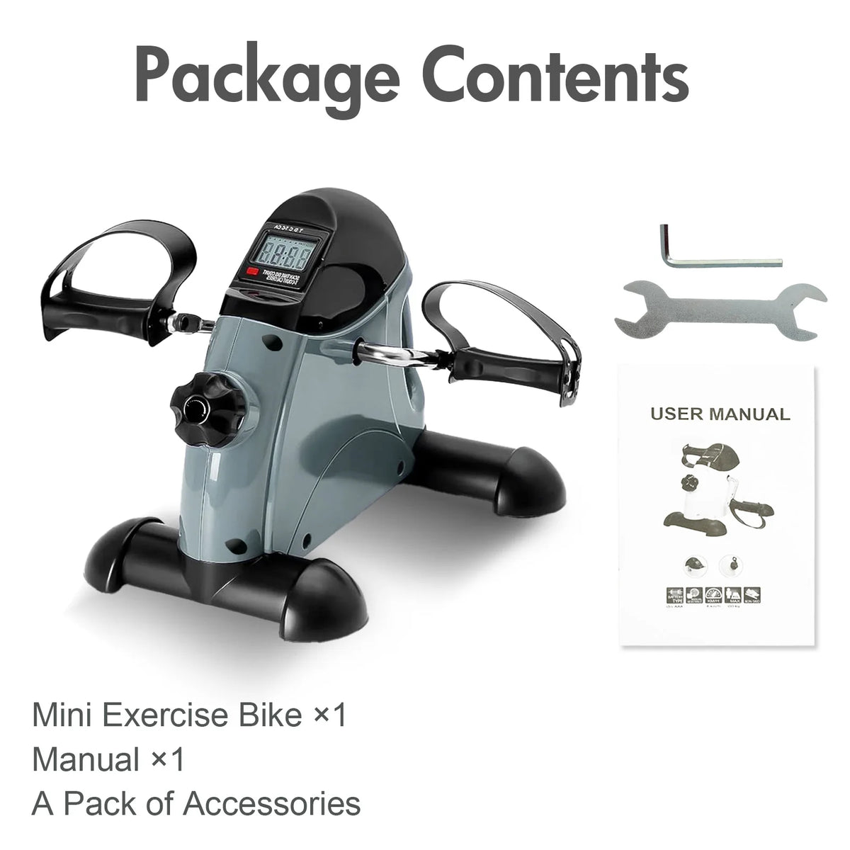 Mini Under Desk Pedal Exerciser Bike With Digital Display Screen