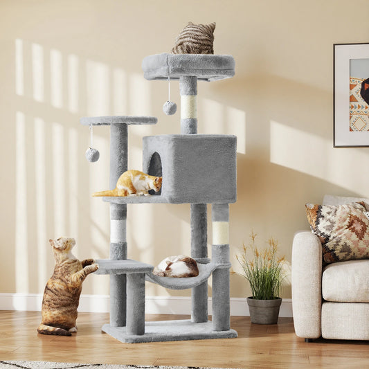 JHK Cat Tree Tower For Indoor Cats With Sisal Posts