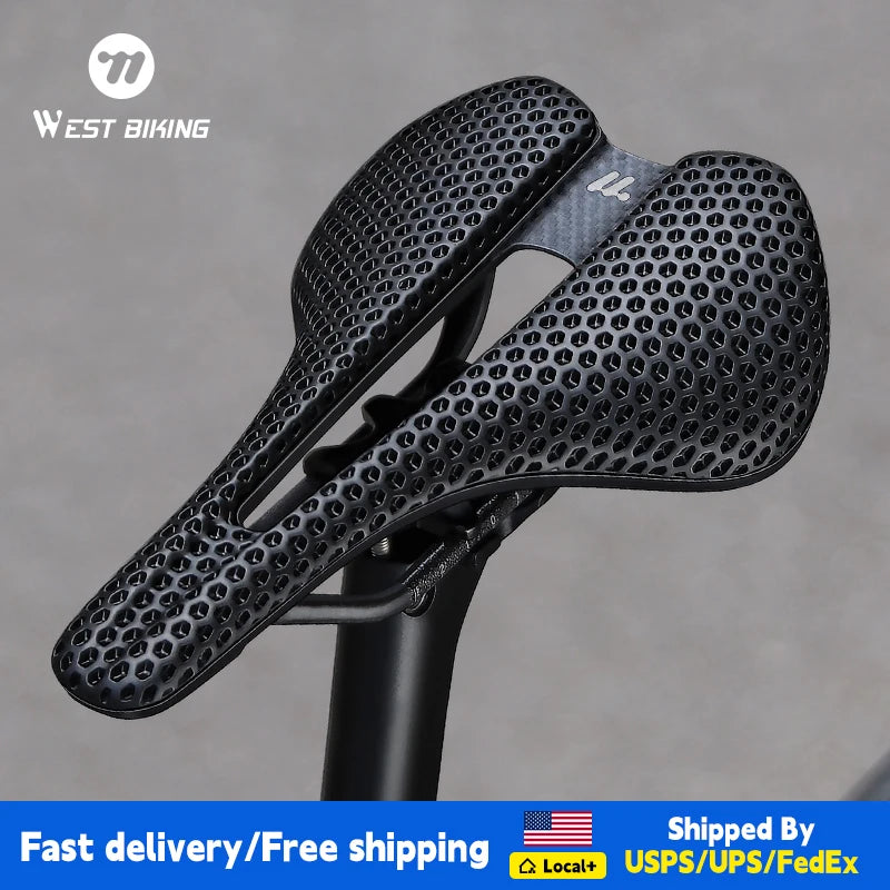 West Biking 3D Printed Bicycle Saddle For Road Bikes
