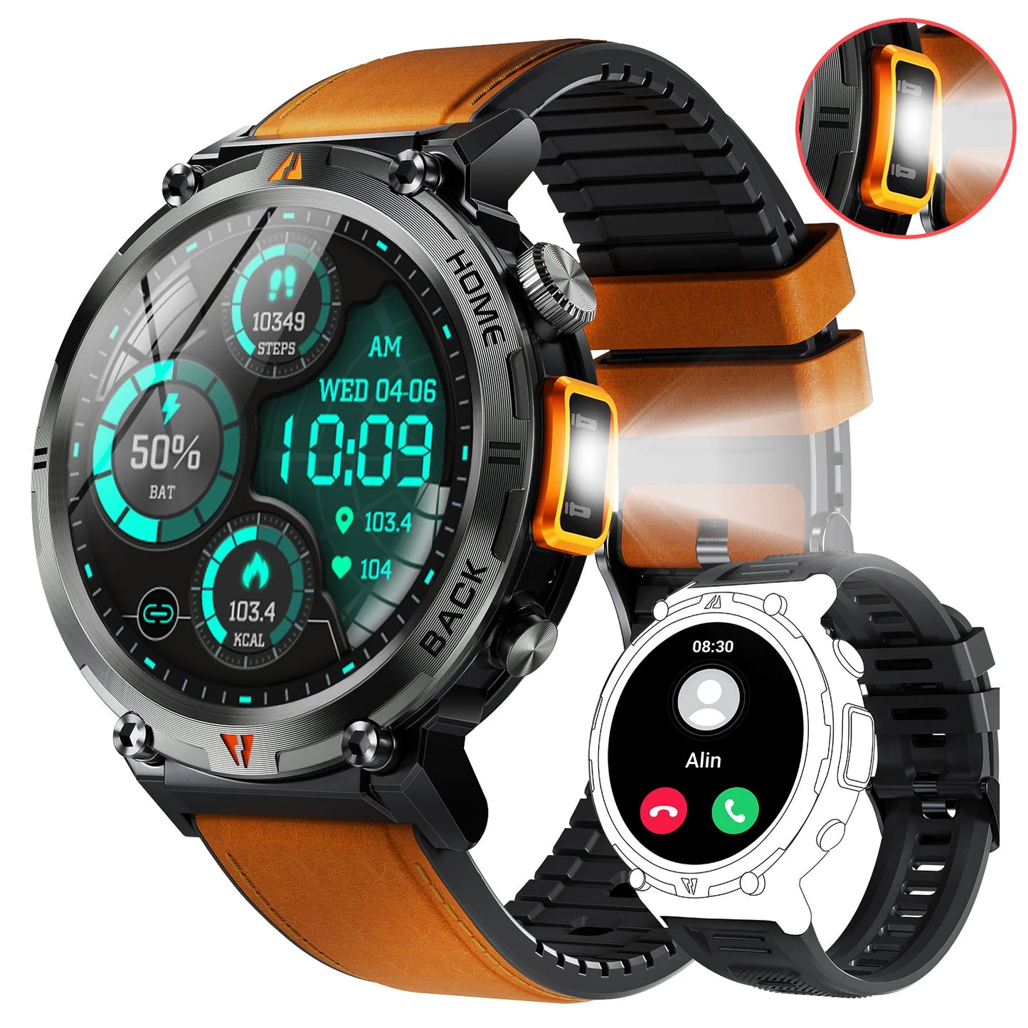 EIGIIS KE3 Smartwatch Bluetooth Call Health Monitor Heart Rate