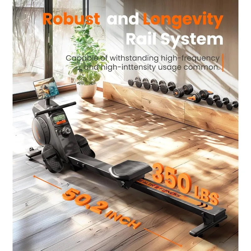 YOSUDA Magnetic Rowing Machine For Home With Bluetooth App Support