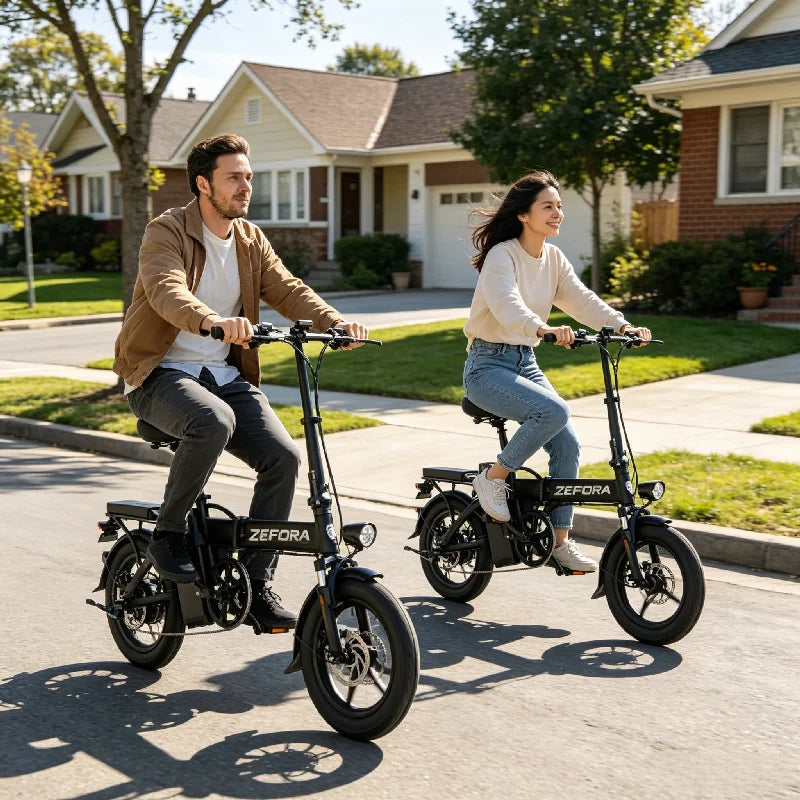 ZEFIORA Z10 Folding Electric Bike With 500W Motor UL2849 Certified