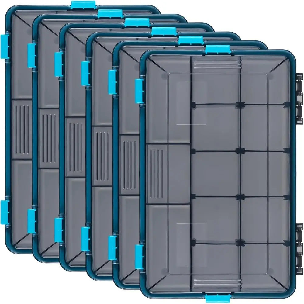 Waterproof Tackle Box With 3600 And 3700 Removable Dividers For Fishing