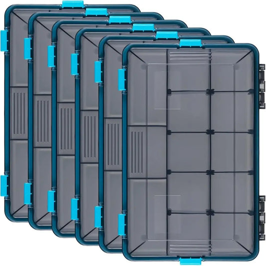 Waterproof Tackle Box With 3600 And 3700 Removable Dividers For Fishing